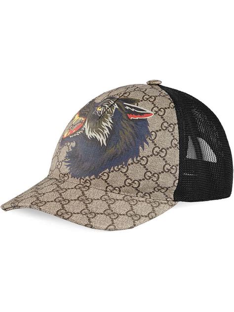 gucci gg supreme wolf cap